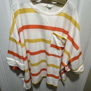 Fantastic Fawn White Striped Top